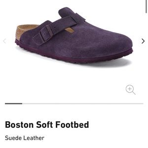 Birkenstock suede Boston clogs